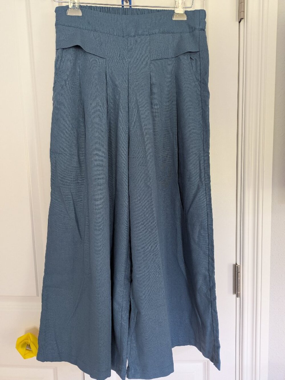 Mumianxiu Casual Pants, Size "S", Culottes, Peacock blue